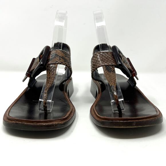 Prada Vintage Brown Snakeskin Sandals – Size 35.5 - Picture 4 of 9